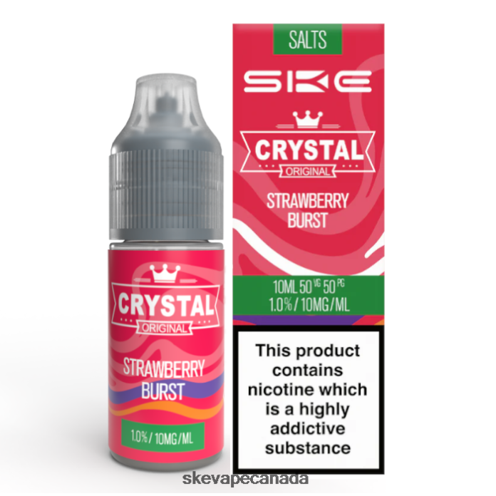 SKE Crystal Nic Salt - 10ml Strawberry Burst - SKE Vape Authentication V6N2J118